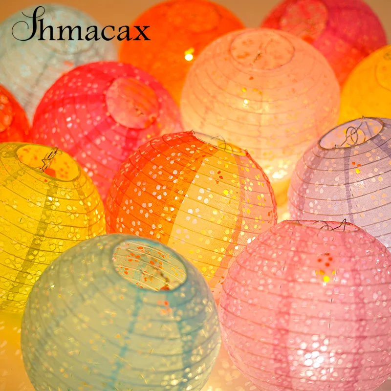 Round Hollow Paper Lanterns Round Handheld Luminous Lanterns Outdoor Indoor Decorative Lights Multicolor For Patio Garden Weddin