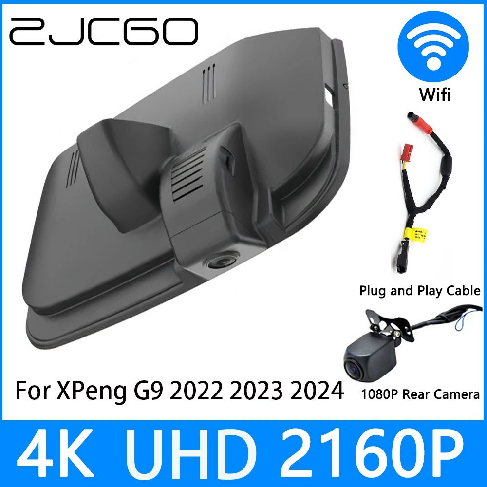 ZJCGO Dash Cam 4K UHD 2160P Car Video Recorder DVR Night Vision Parking for XPeng G9 2022 2023 2024