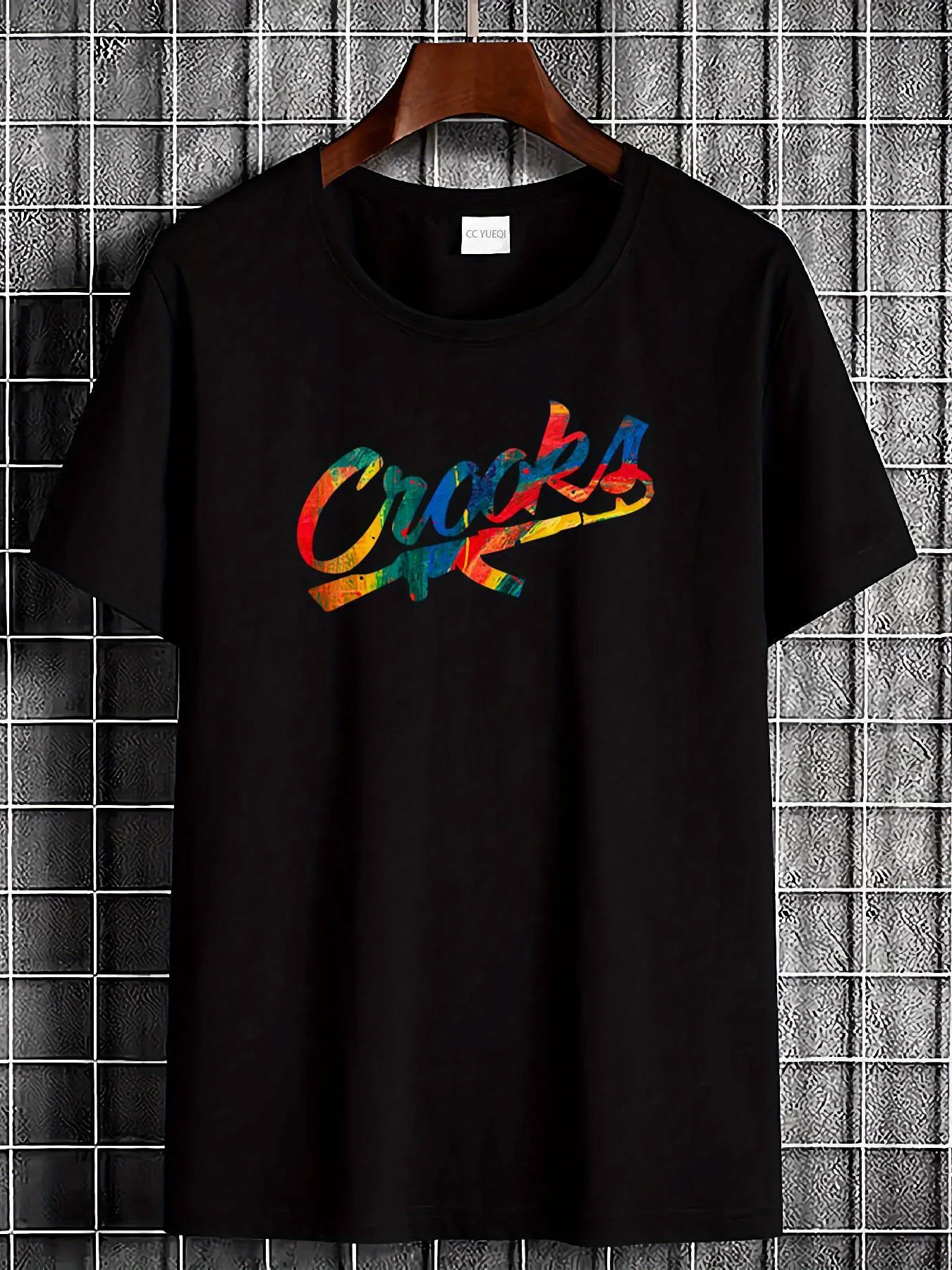 

Новая модная цветная футболка с короткими рукавами и буквенным принтом, мужская и женская повседневная модная футболка из чистого хлопка на весну и лето