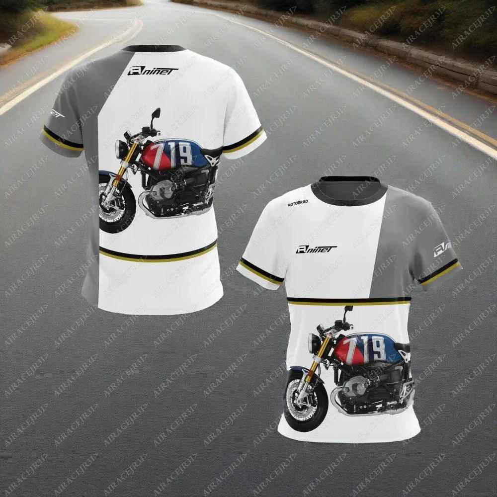For BMW R NineT 719 GS 40 Years Retro Motorcycle Travel Adventure Sports T-Shirt Racing Jerseys Quick-Dry Short Sleeved S-5XL