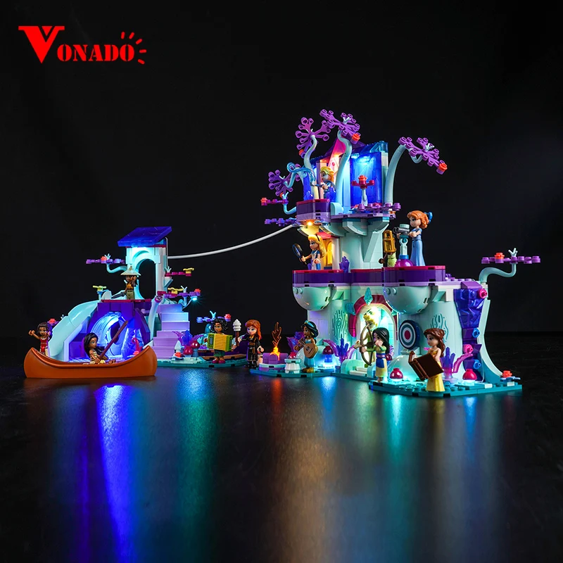 Vonado LED Lighting For Diy 43215 The Enchanted Treehouse Building Blocks With Battery Case (Model Not Included)