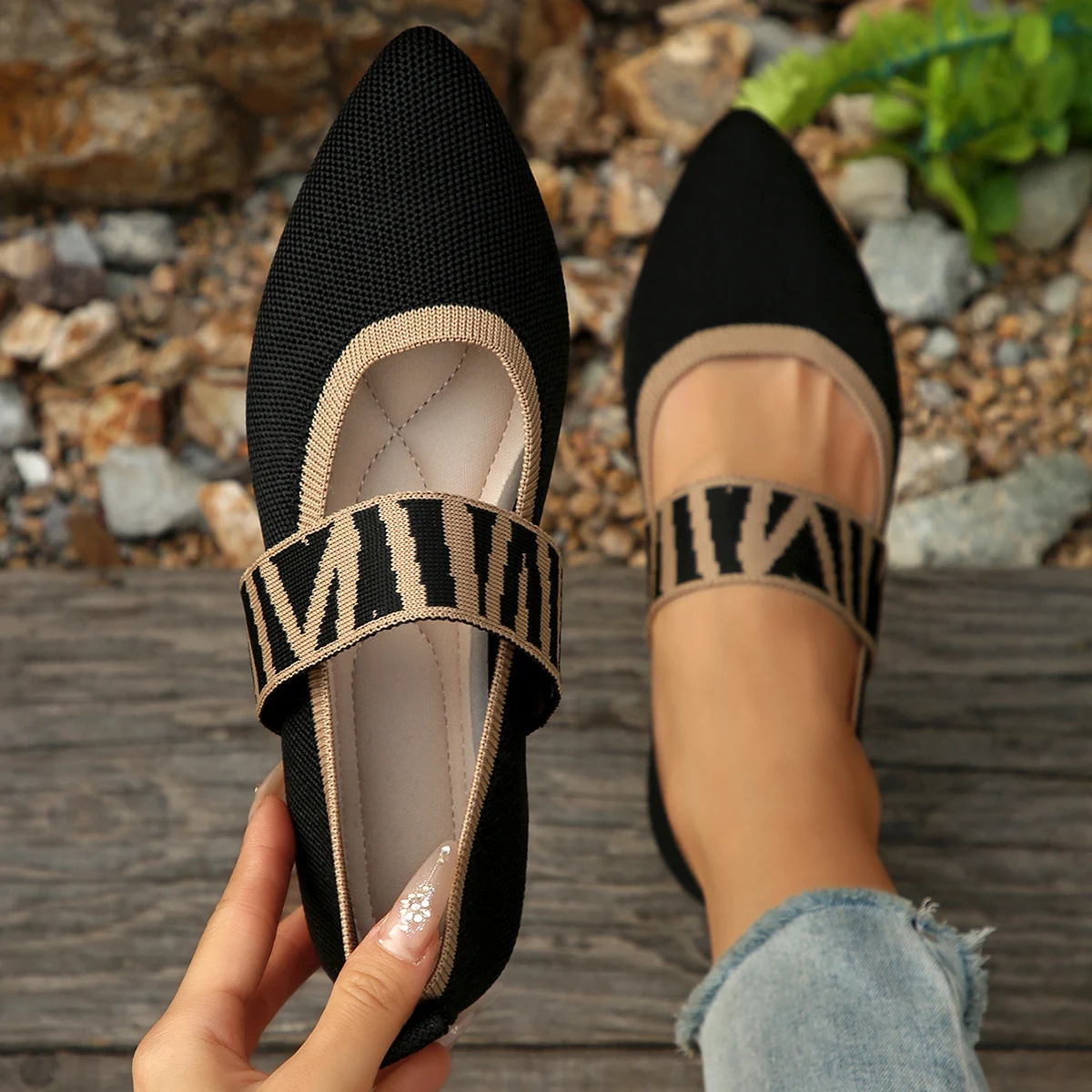 

Women's Ballet Flats Casual Shoes Spring/autumn Low Heel Elegant Woman Sneakers Comfortable Pointed Toe Women's Shoes