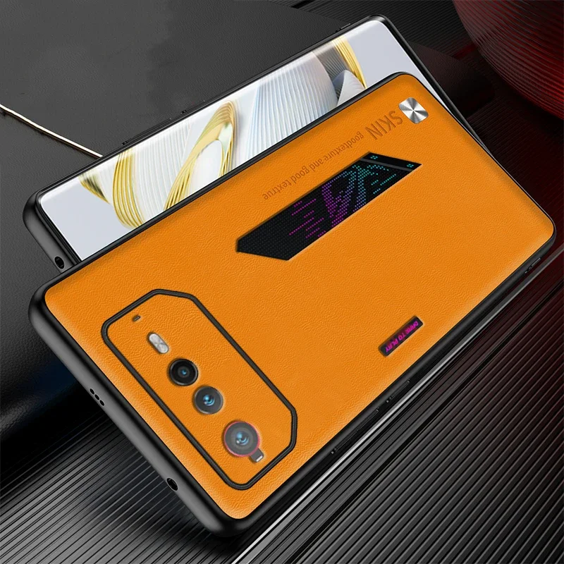 For ASUS ROG Phone 6 Case Luxury Leather Cover For ROG Phone 6 Housing Stylish Protection Shell TPU Silicone Shockproof Bumper