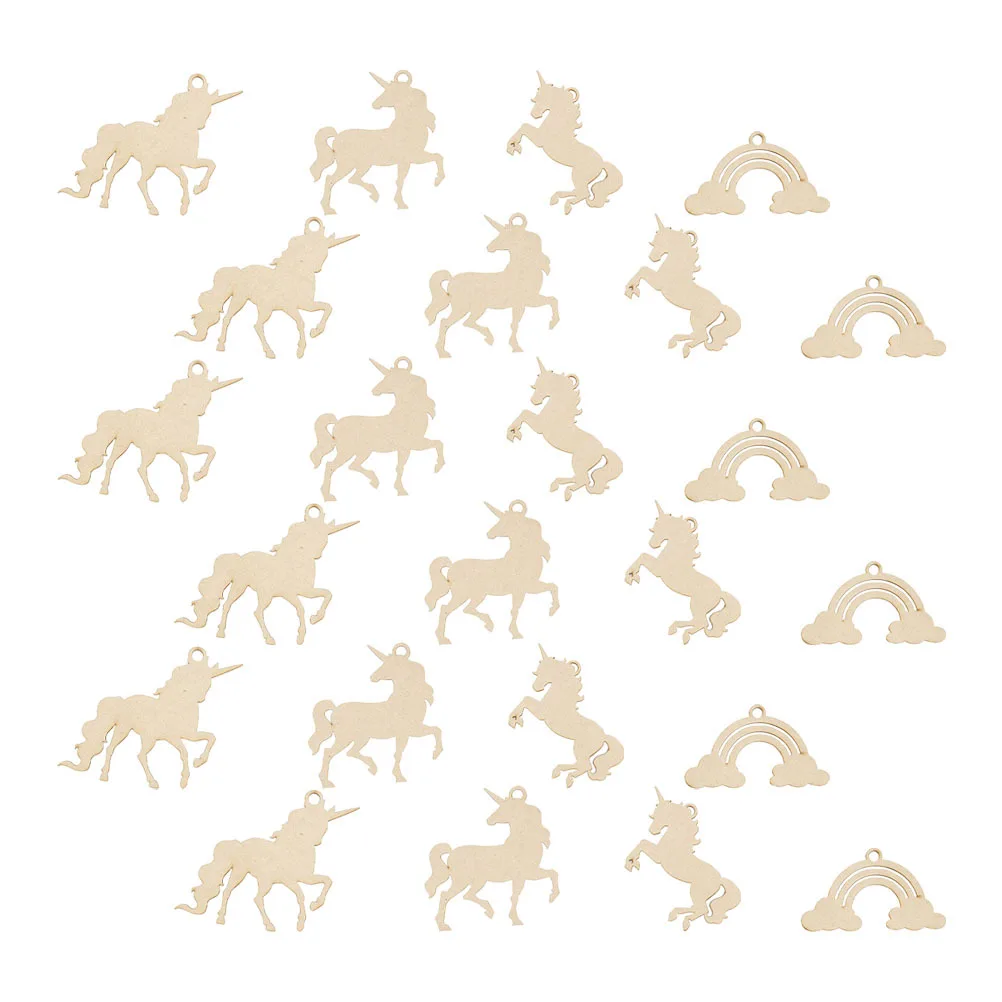 

1 set Slices Rainbow Shape Cutout For Diy Crafts Painting Unfinished Wooden Ornaments Handmade Decor Slices For