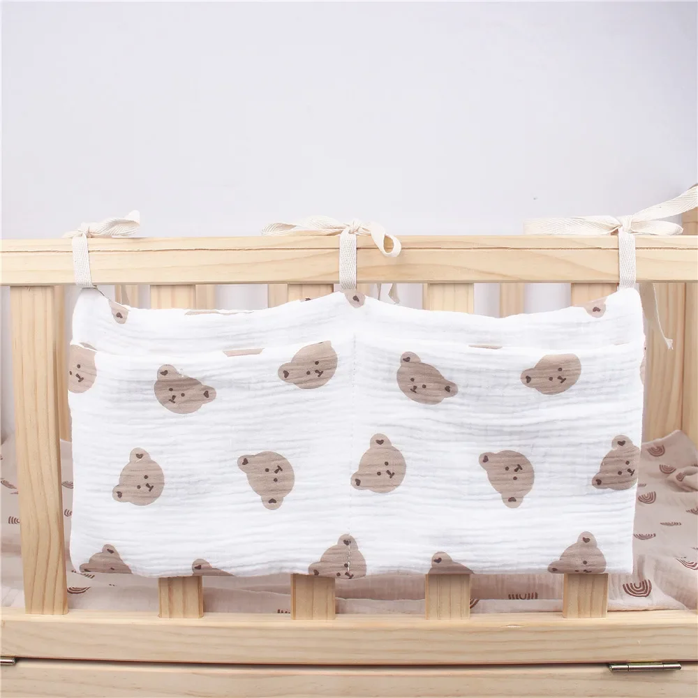 Portable Baby Crib Storage Bag Nappy Organizer Multifunctional Newborn Bed Headboard Diaper Bag for Kids Baby Items Bedding