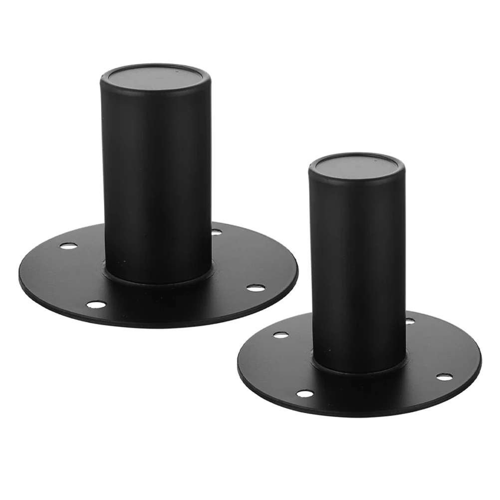 

2 Pcs Speaker Iron Bottom Loudspeaker Pedestal Metal Base Brackets Speakers Support Center Channel Stand