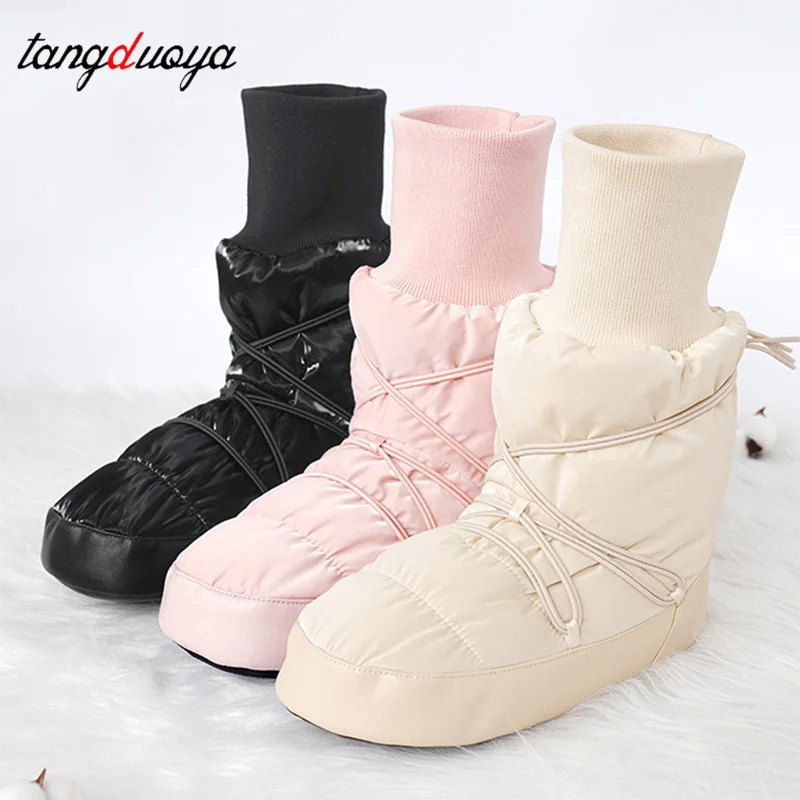 فتاة النساء أحذية الباليه الاحماء أحذية الرقص الشتاء أحذية الباليه أحذية الرقص الحرارية المخملية أحذية الباليه المضادة للانزلاق مقاومة للاهتراء