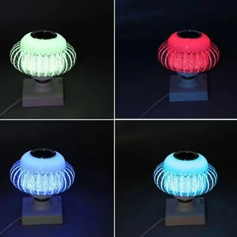 E27 قاعدة الموسيقى ضوء لمبة اللون تغيير سماعة لاسلكية تعمل بالبلوتوث RGB ضوء لمبة التحكم عن بعد RGB الضوء الأبيض لمبات LED الذكية #2