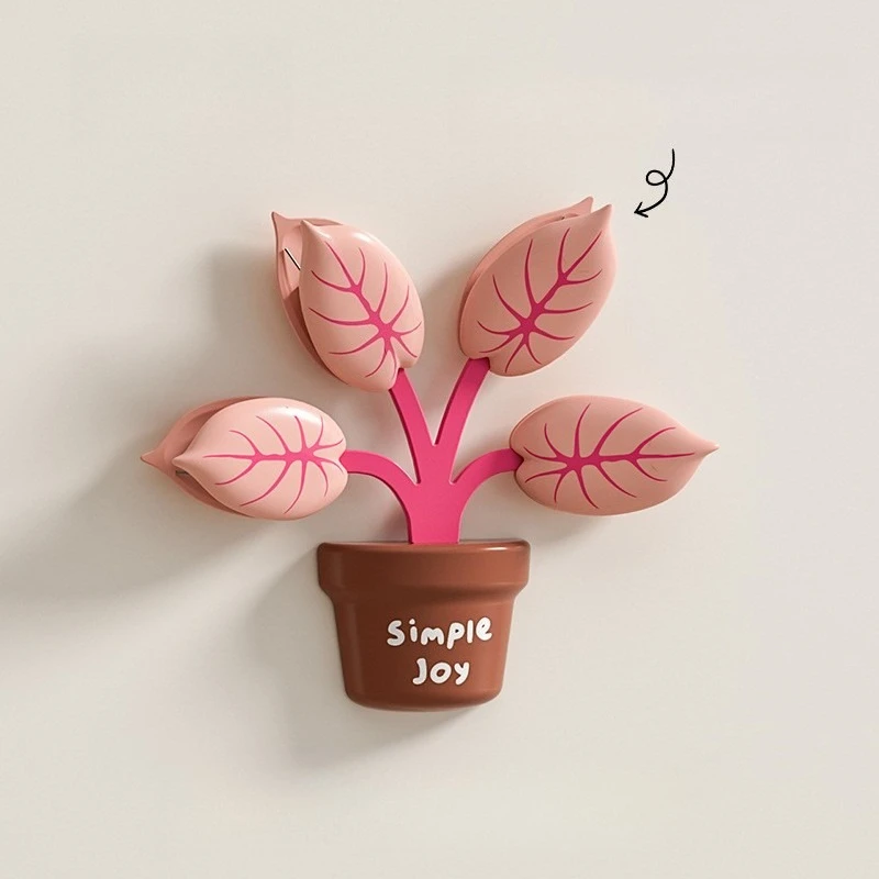 1/2 Stück Niedliche Pflanzenförmige Magnetische Lebensmittel-Verschlussclips Küchen-Kühlschrank-Magnet Snack-Frischhalteclips Küchenzubehör – Detail 2