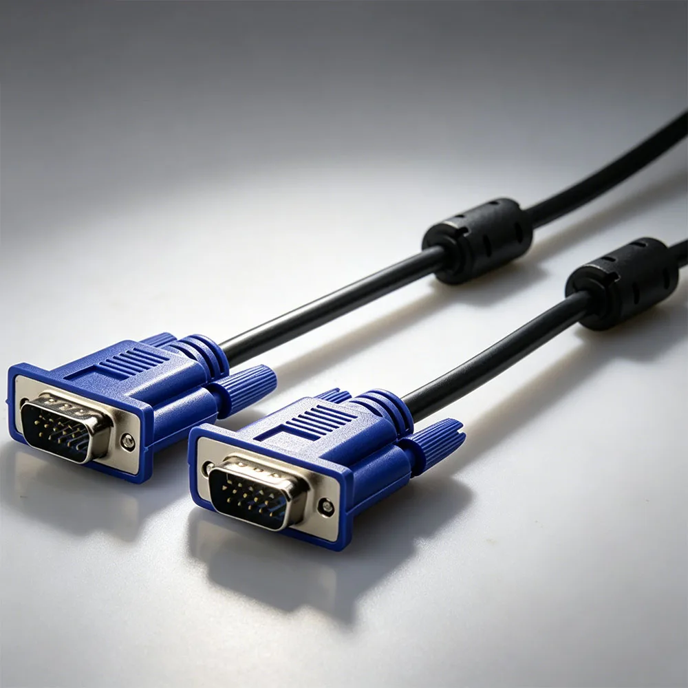 3+5 Pure Copper Core HD15Pin Male to Male VGA Cable,Nickel Plug Magnetic Ring For PC Laptop Projector TV 1.5M 1.8M 3M 5M 10M 15M