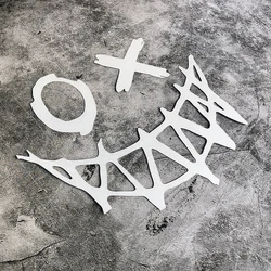 1PCS Demon Smiley Face Car Stickers Windshield Motorcycle Decoration Scratches Cover Car Styling Reflective Warning Cute Decals