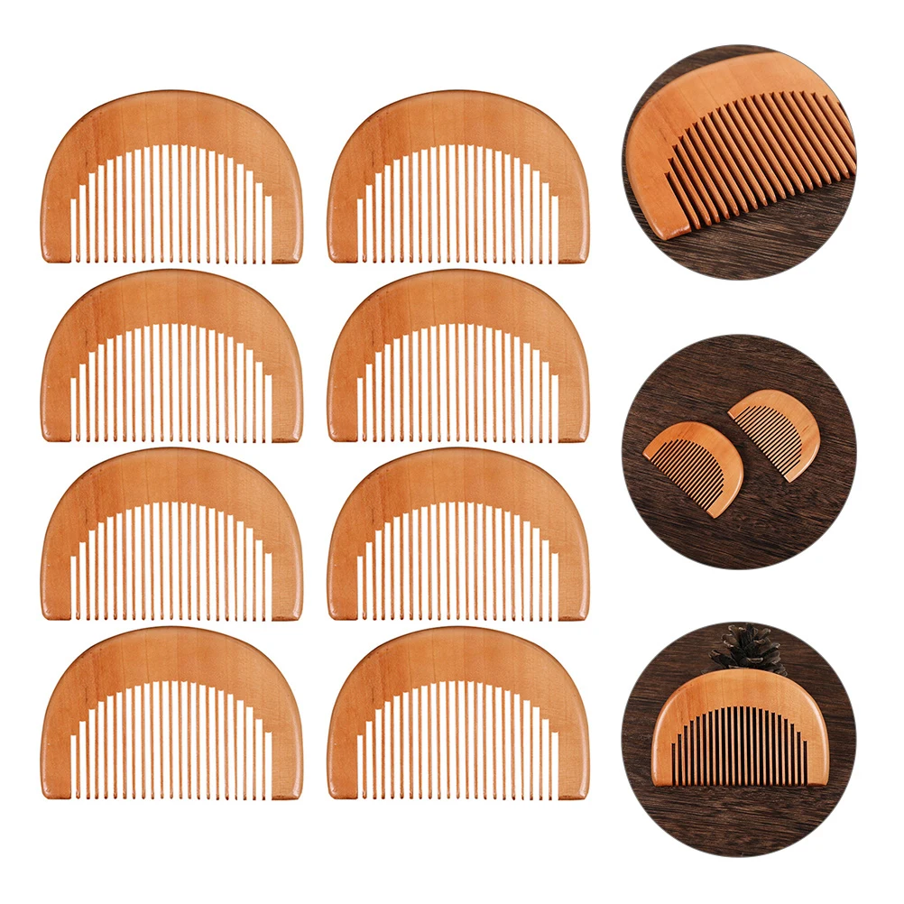 

8 Pcs Portable Comb Wooden for Women Hair Styling Household Mini Woman Anti-static Massager Combs