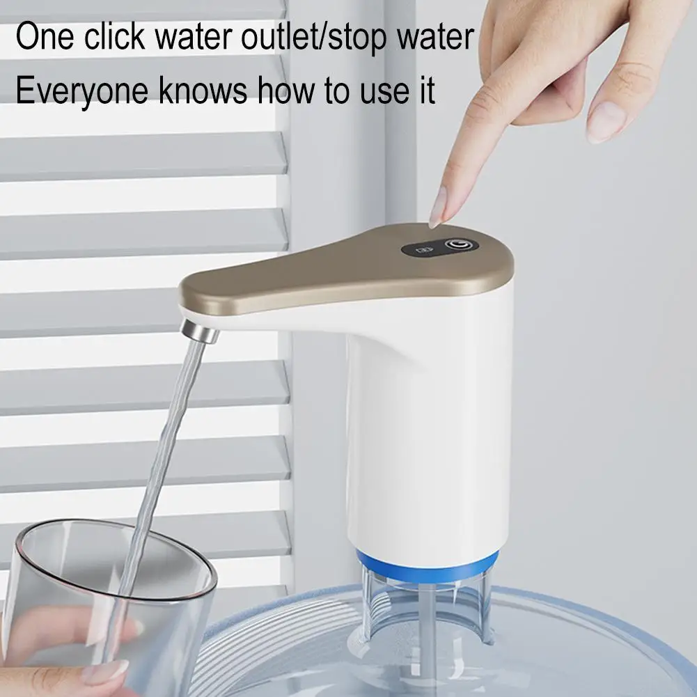 Mini dispensador de agua inalámbrico, bomba eléctrica de agua Barreled, carga USB, bomba de botella de agua automática portátil, dispensador de bebidas para el hogar