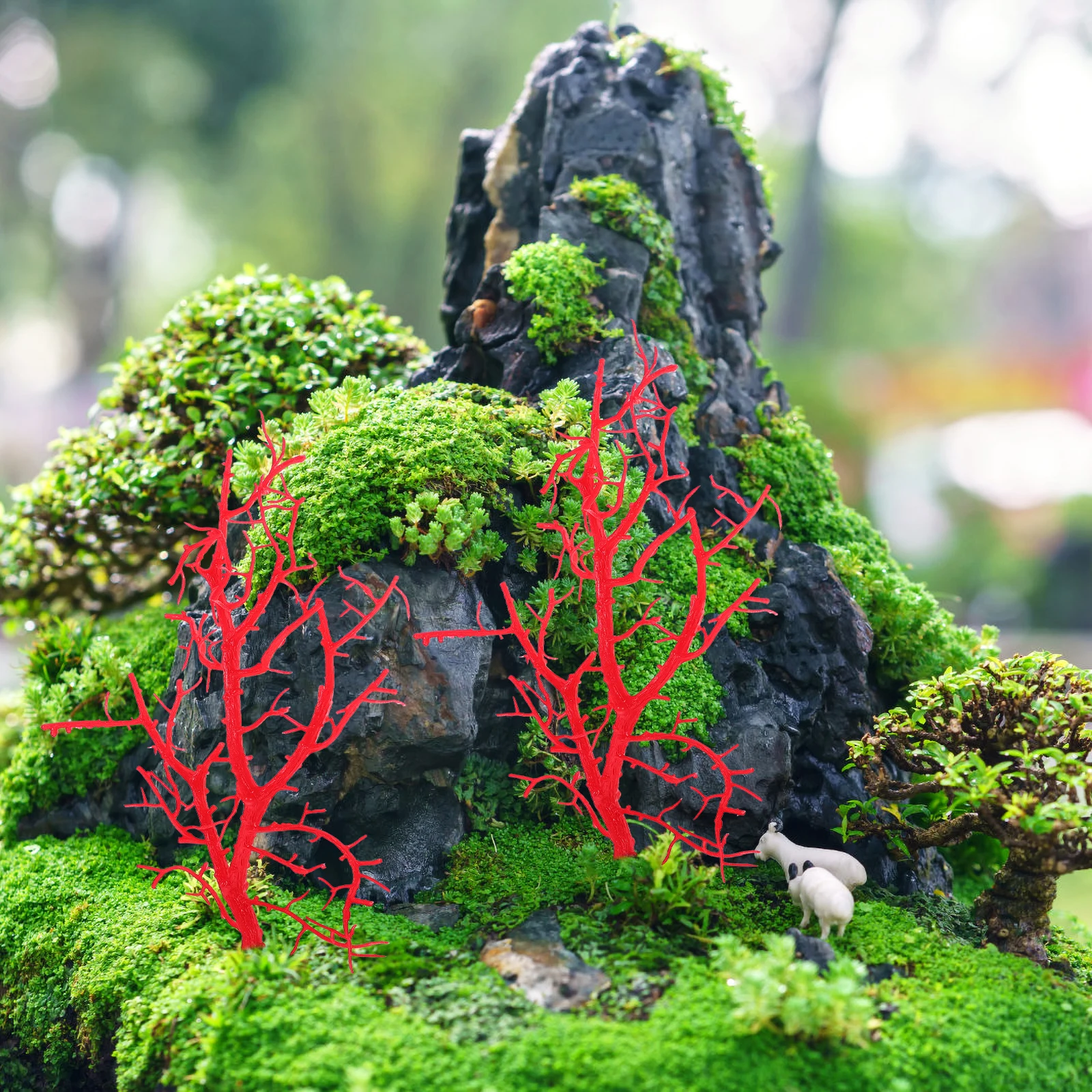 

6Pcs Red Simulation Twig Artificial Coral Branches For Vase Decoration Faux Tree Centerpieces
