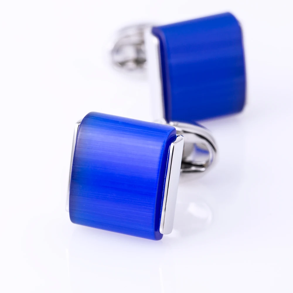 

KFLK Jewelry shirt Fashion cufflinks for mens Brand Blue cuff links Button male High Quality Luxury Wedding Groom guests