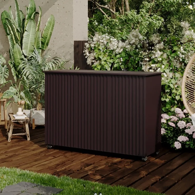 

Outdoor all-aluminum alloy balcony storage cabinet, rainproof and sunscreen courtyard low cabinet