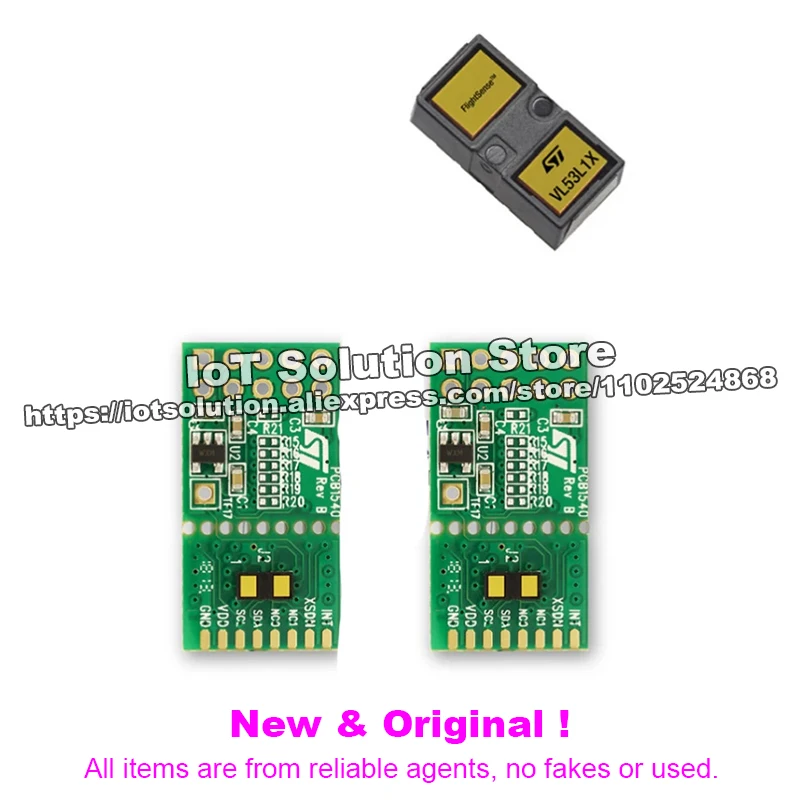 VL53L1X-SATEL TWO Breakout boards with VL53L1X long distance ranging sensor for easy integration into customer device