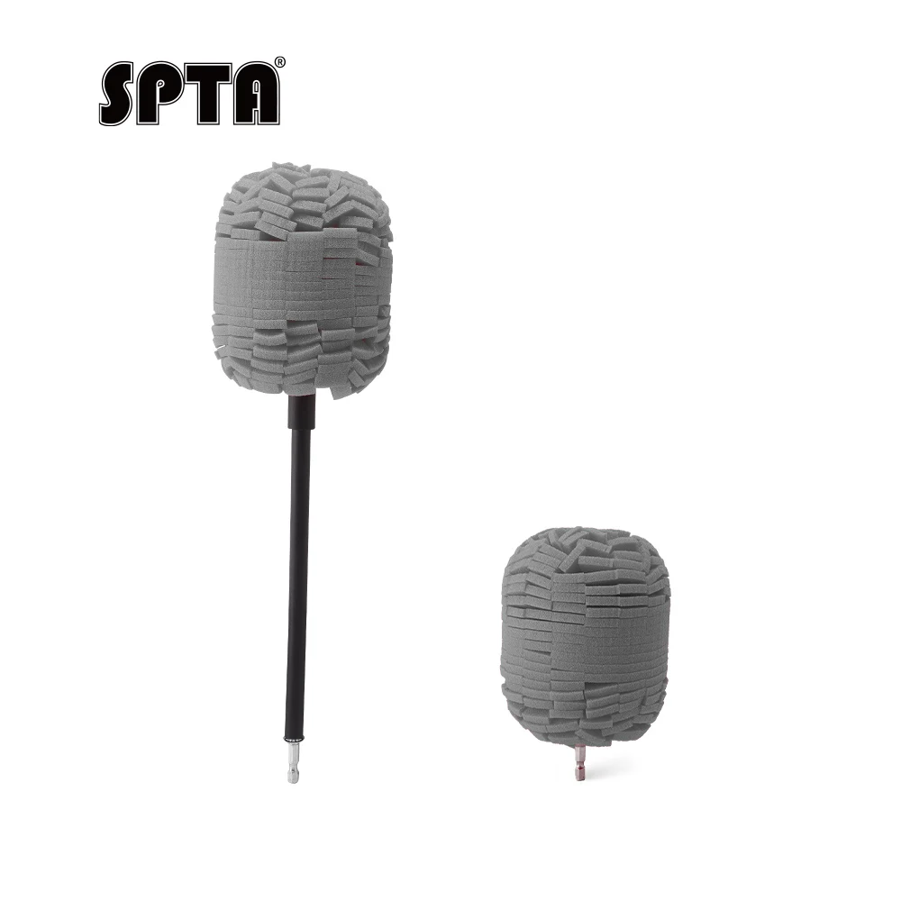 SPTA PT126 Wheel and Rim Polishing Ball, Foam Drill Polishing Cone, Waxing Buffing Wheel for Car Polishing Car Detailing