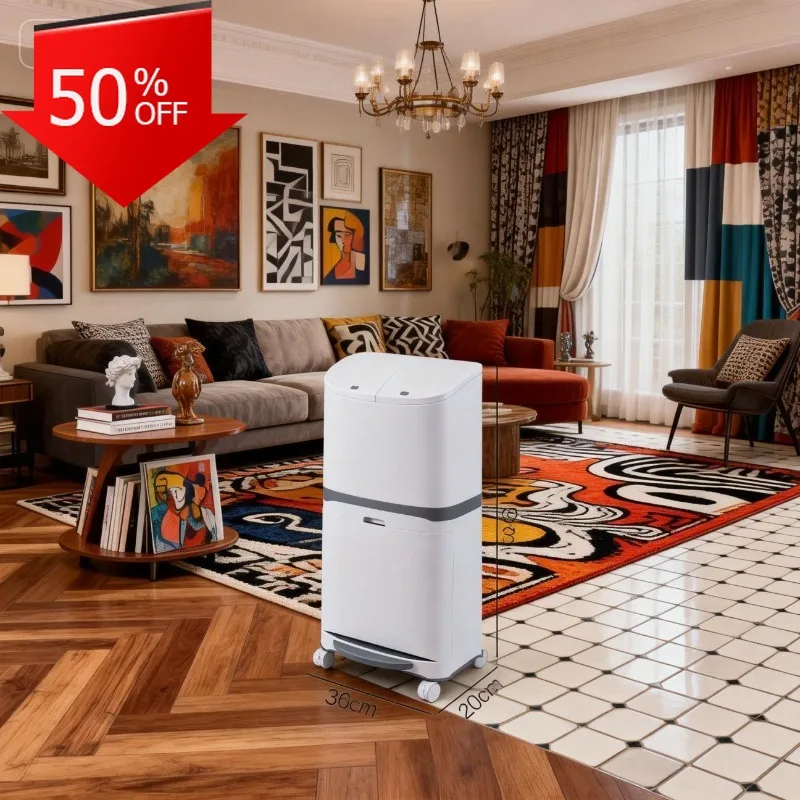 

Большая емкость, пластиковая педаль, мусорный бак, педальный бак, двойной отсек, громкая связь, кухня, ванная комната, гостиная, мусорное ведро Lixeira