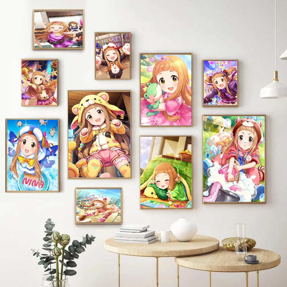 I-IDOLM S-STER C-Cinderella Girls Ichihara Nina Movie Sticky Posters Vintage Room Home Bar Cafe Decor Room Wall Decor