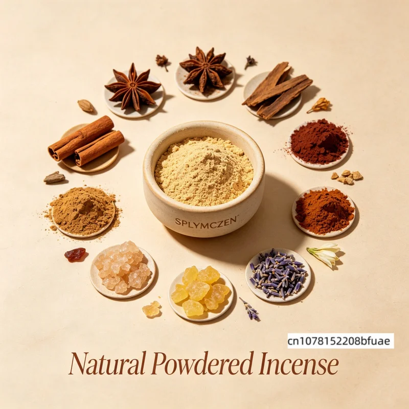 Purification Meditation Cleaning Exorcism Oman Hojari Frankincense Benzoin Myrrh Lemongrass Incense Natural Powdered Incense