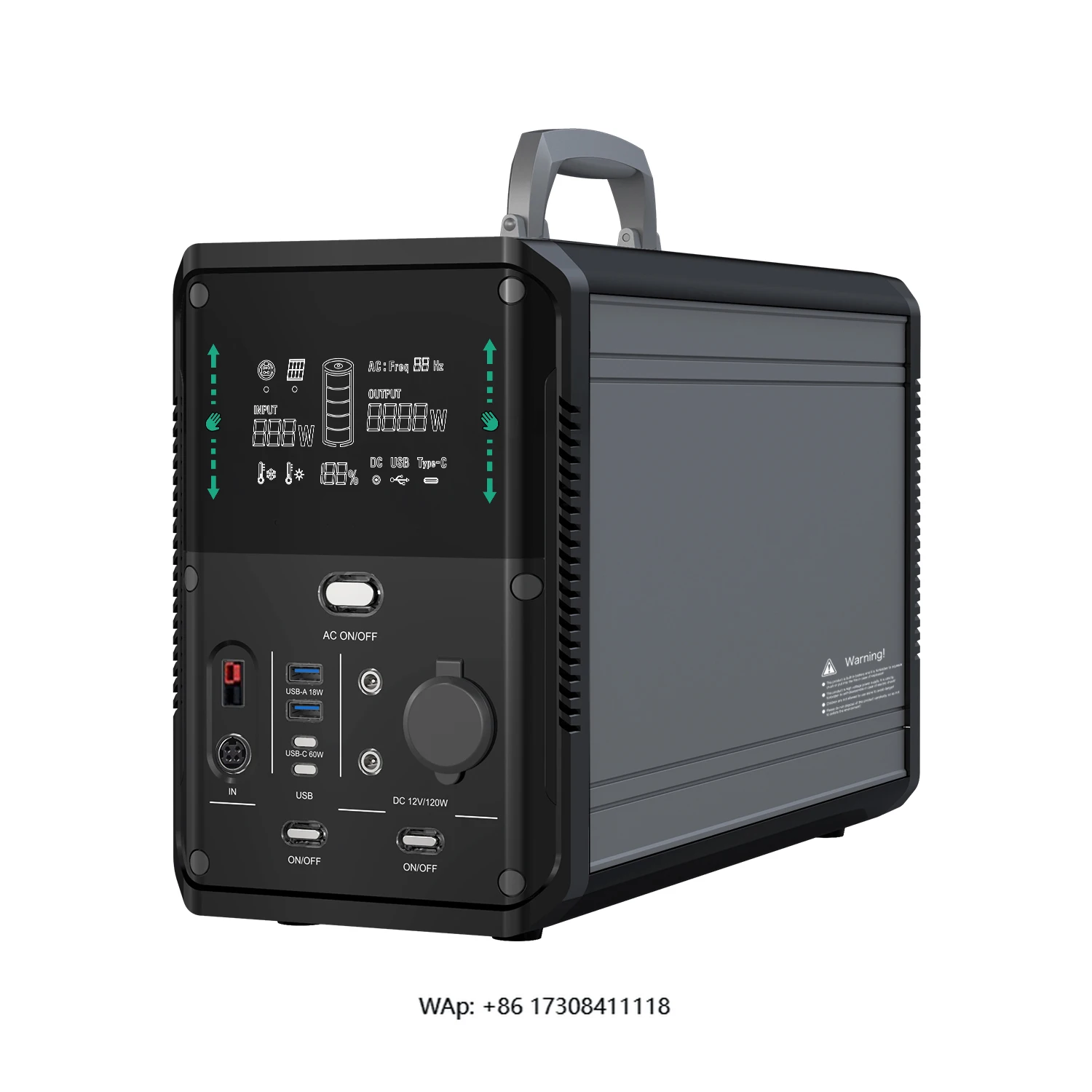 1000 Watt Portable Power Station 2000Wh Solar Generator Outdoor Camping Emergency PowerPortable Power Station Solar Panel 60W