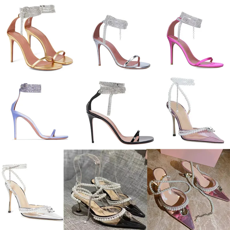 Clearance!!! Luxury Rhinestones Transparent PVC High quality Women Pumps Sandals Fashion Summer Stiletto High heels Party Shoes