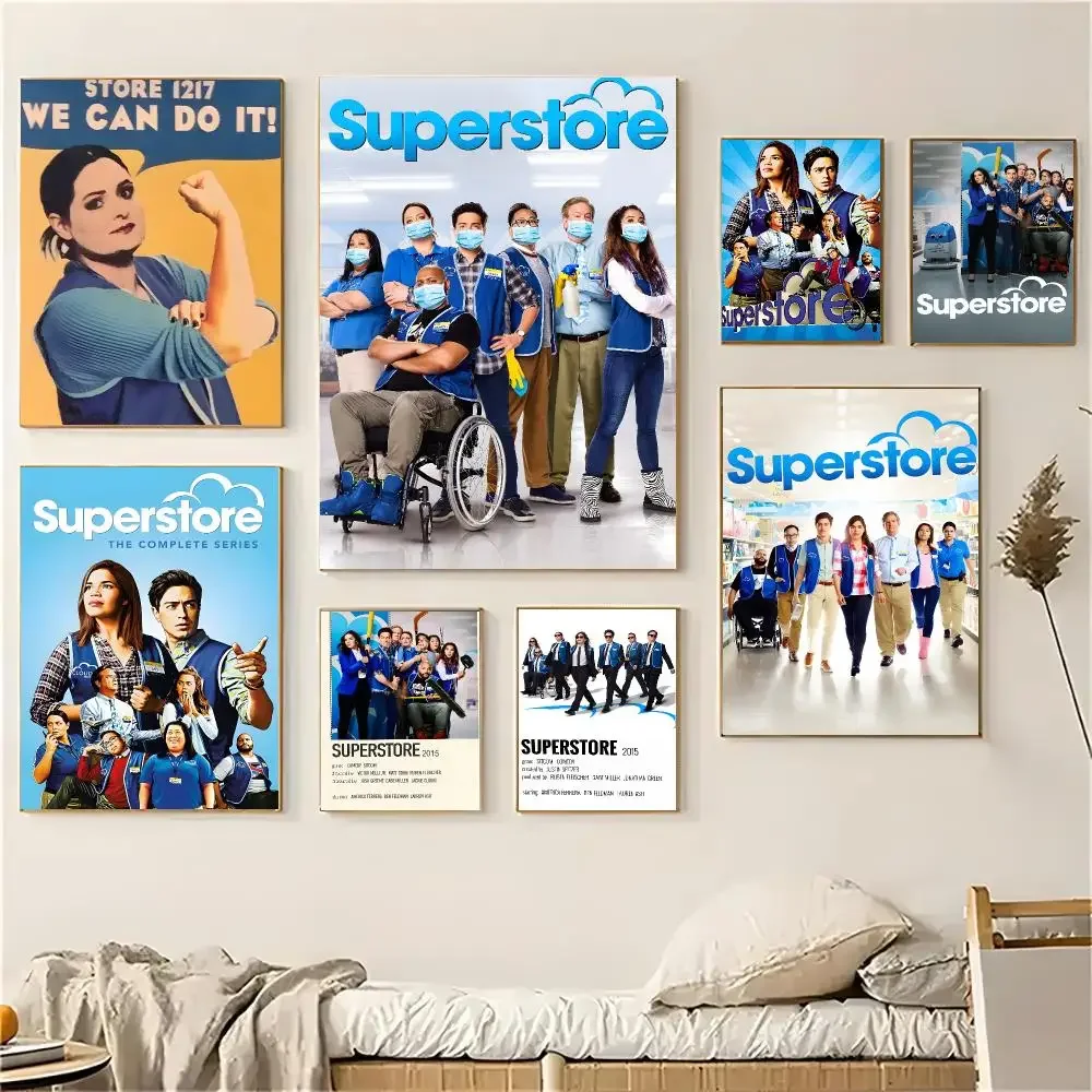 Superstore TV Comedy Slice of life Poster Self-adhesive Living Room Bedroom Party Bar Decor Moisture-proof Fade-resistant HD