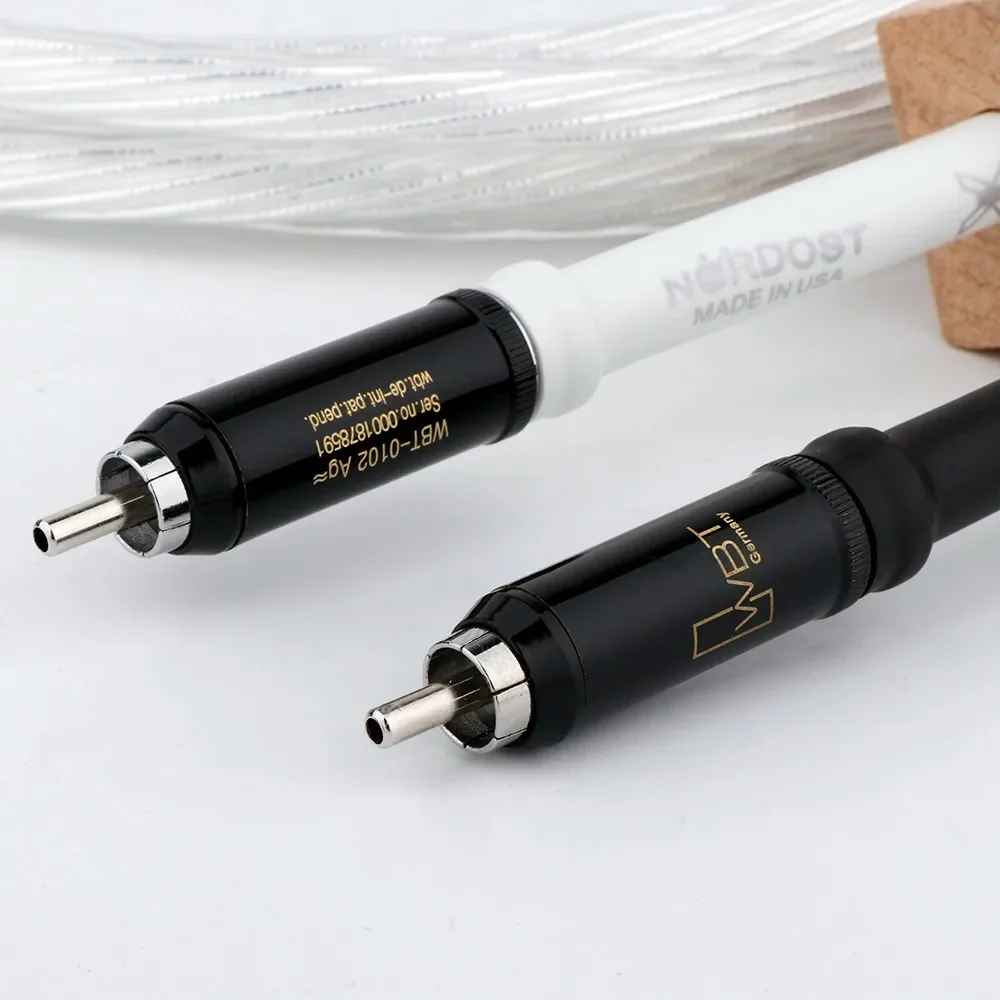 New HiFi Hi-end Silver Plated Shield Hifi Data Cable ODIN NORDOST Male Female RCA XLR Audio Cable Extend Cord Wire