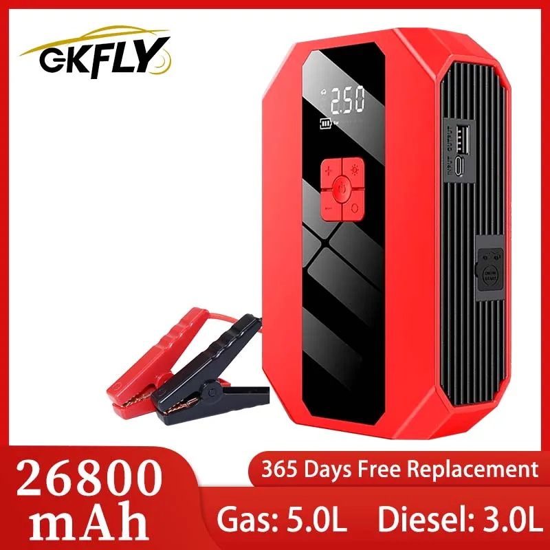 

GKFLY Power Bank 1200A Car Jump Starter Portable Charger Car Booster 12V Auto Starting Device Emergency Car Battery Starter