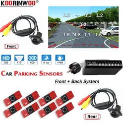 Koorinwoo Smart System Parking Sensors Cars Partonics 4/6/8 Front Camera Rear View Radars Probe Car Sensors For Androld Radio