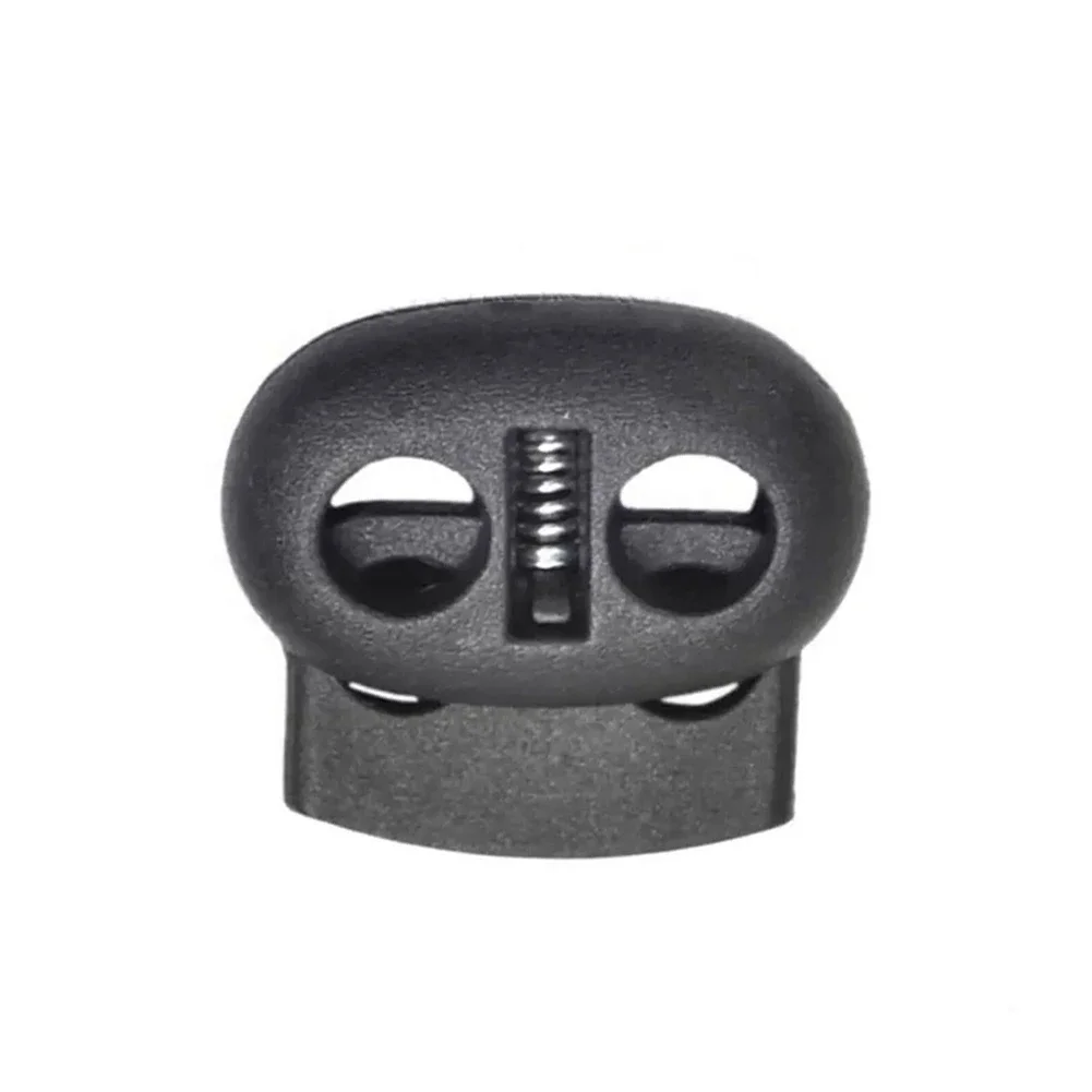 Botão cabo rolha alternar cordão com capuz 20mm cor preta cordão parar para cadarços mochila cabos
