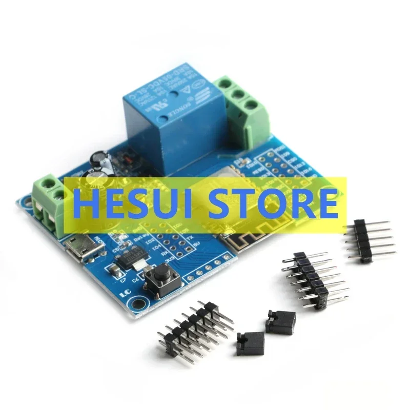 DC5-80V powered ESP-12F development board secondary development ESP8266 WIFI single relay module