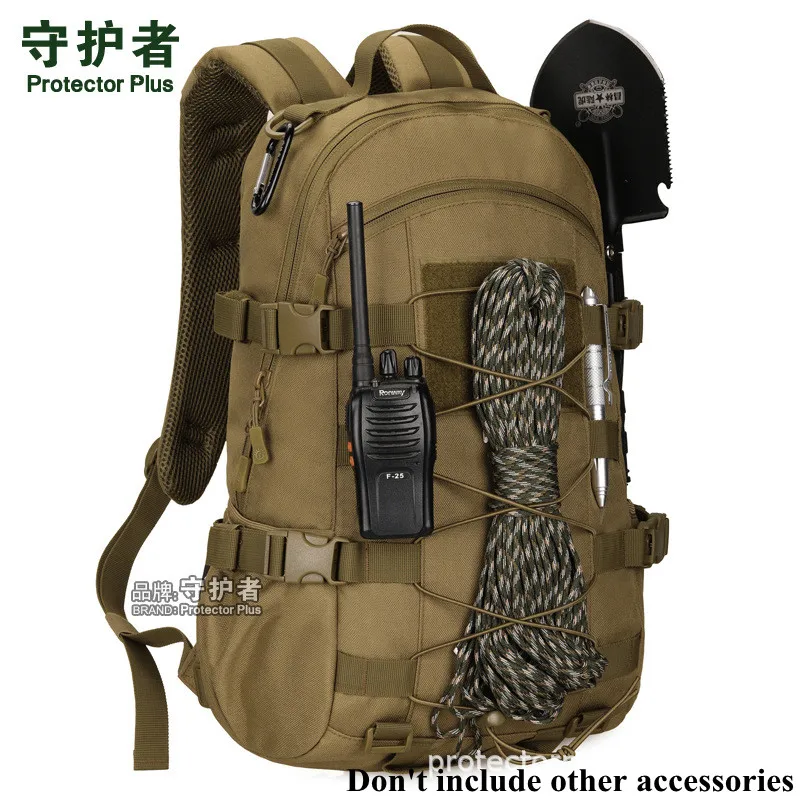 Mochila de Nylon Impermeável para Estudantes, 25L Molle Field Bag, 1000D, Wearproof, Outdoor, Ciclismo, Esportes, Caminhada, Mochilas escolares