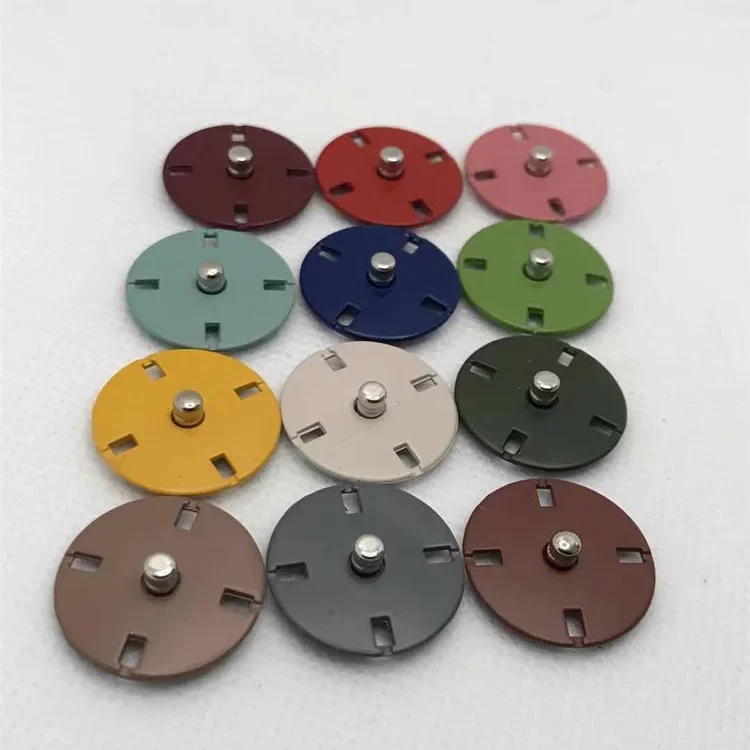 5 Pairs High-quality Color Metal Snap Button Dark  Female  Coat Windbreaker Hand Sewing  Invisible Anti