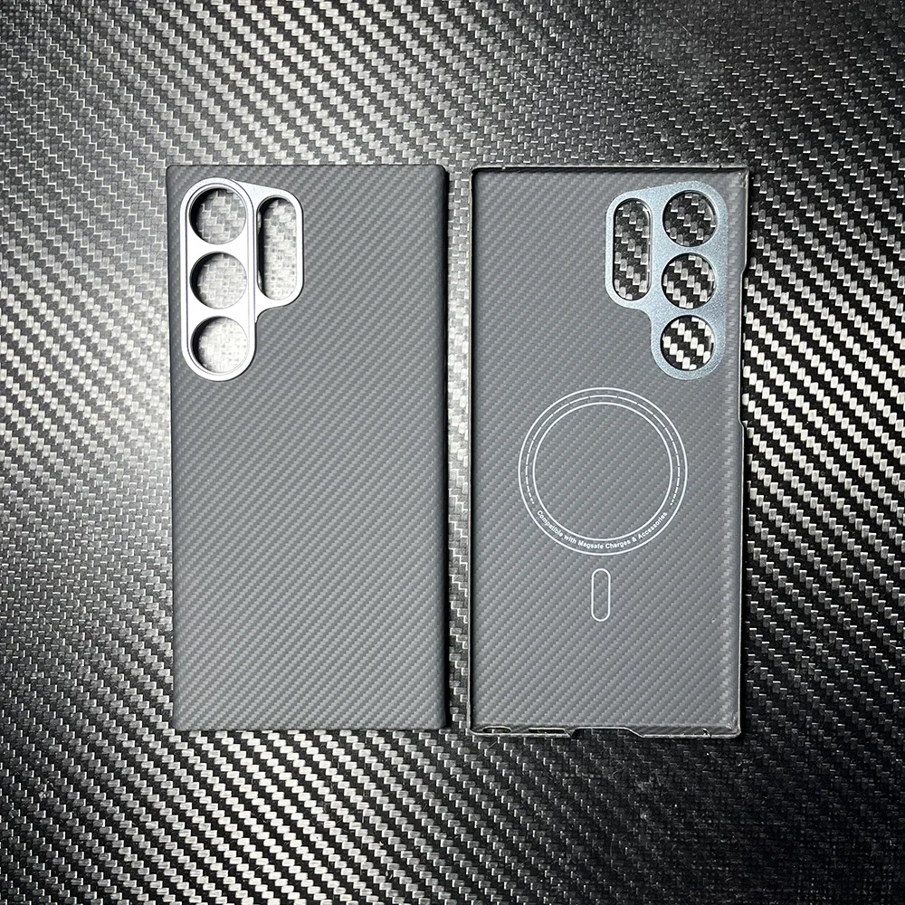 

for Magnetic magsafe charger For Samsung Galaxy S25 S24 S23 Ultra carbon fiber case shockproof thin S23 /S24 Ultra carbon cover