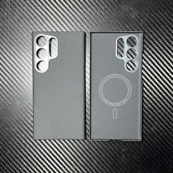 for Magnetic magsafe charger For Samsung Galaxy S25 S24 S23 Ultra carbon fiber case shockproof thin S23 /S24 Ultra carbon cover