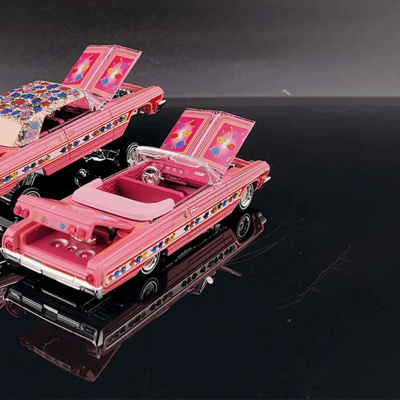 FW Diecast 1:64 Scale Impala Lowrider Alloy Simulation Car Model Static Collection Decoration Static Display Gifts