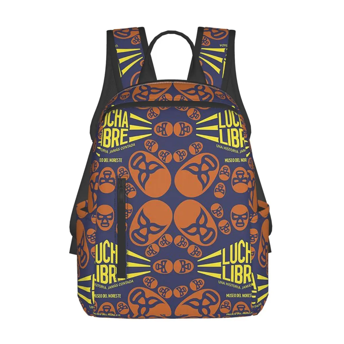 

Colorful Mexican Wrestler Luchador Backpack Large Capacity Children BookBag School Bag Shoulder Bags for Men Women