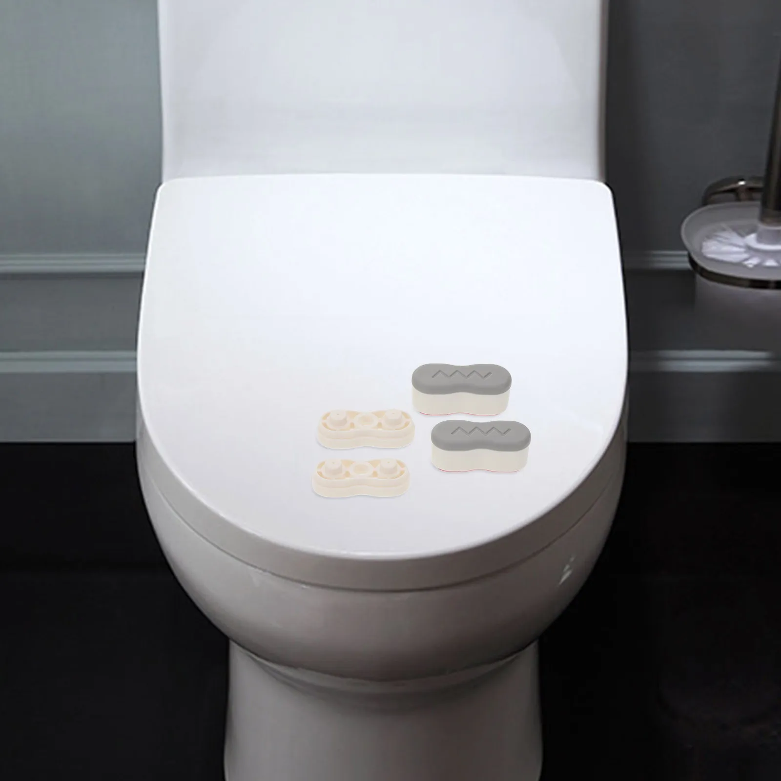 

Seat Bumper Pads 4 Pairs Universal Bidet Attachment Buffer For Toilet Lid Noise Reduction Home Hotel Dorm Use Mute Rubber