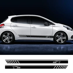 Car Door Stickers For Peugeot 308 208 206 207 307 407 408 cc 508 2008 5008 RCZ Sport Racing Tuning Accessories Vinyl Film Decals