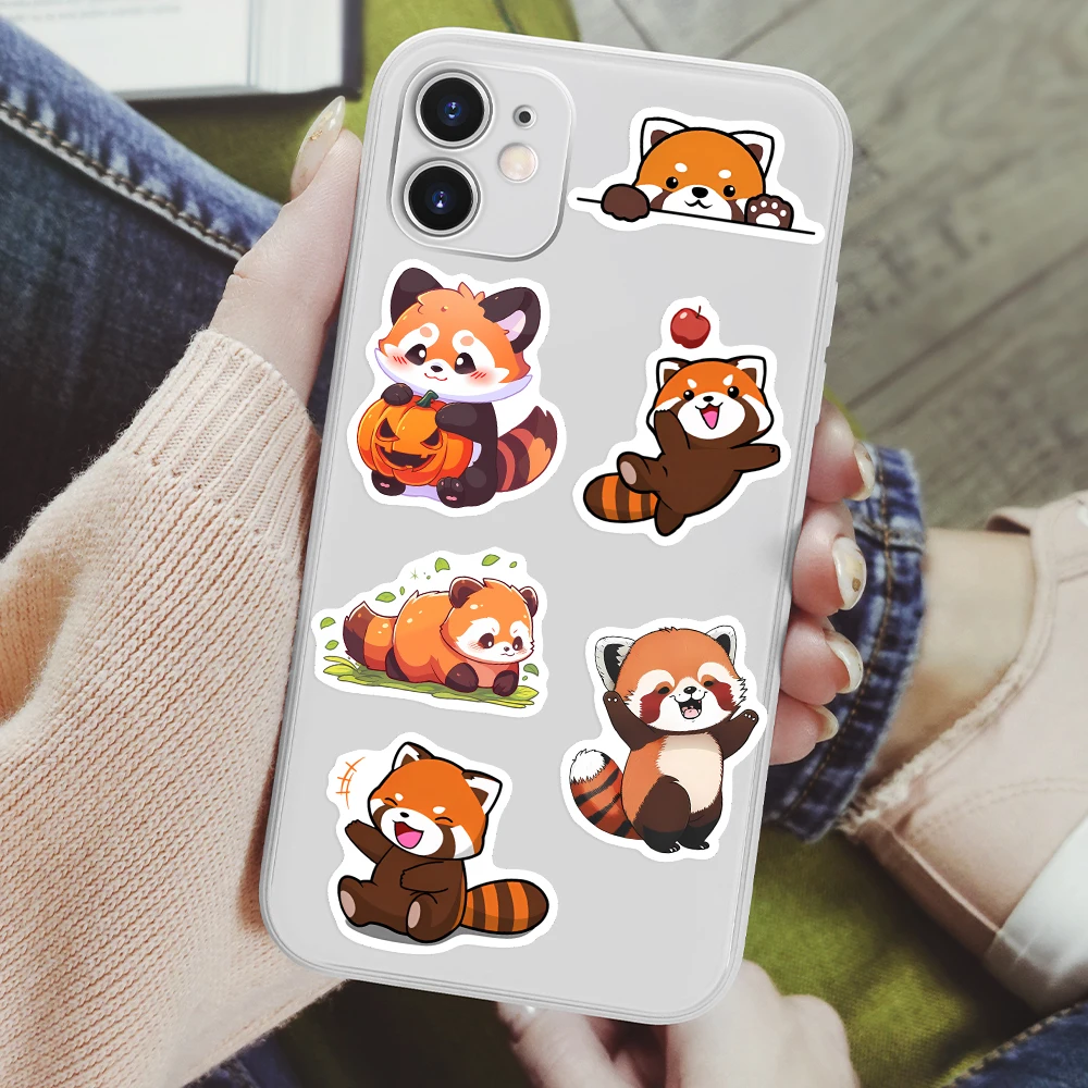 ملصقات الباندا الحمراء اللطيفة ، مجموعة القطع الفنية الجمالية ، ألعاب هدايا ذاتية الصنع ، شارات لأجهزة الكمبيوتر المحمول ، الهاتف ، زجاجات الديكور ، مقاومة للماء #3