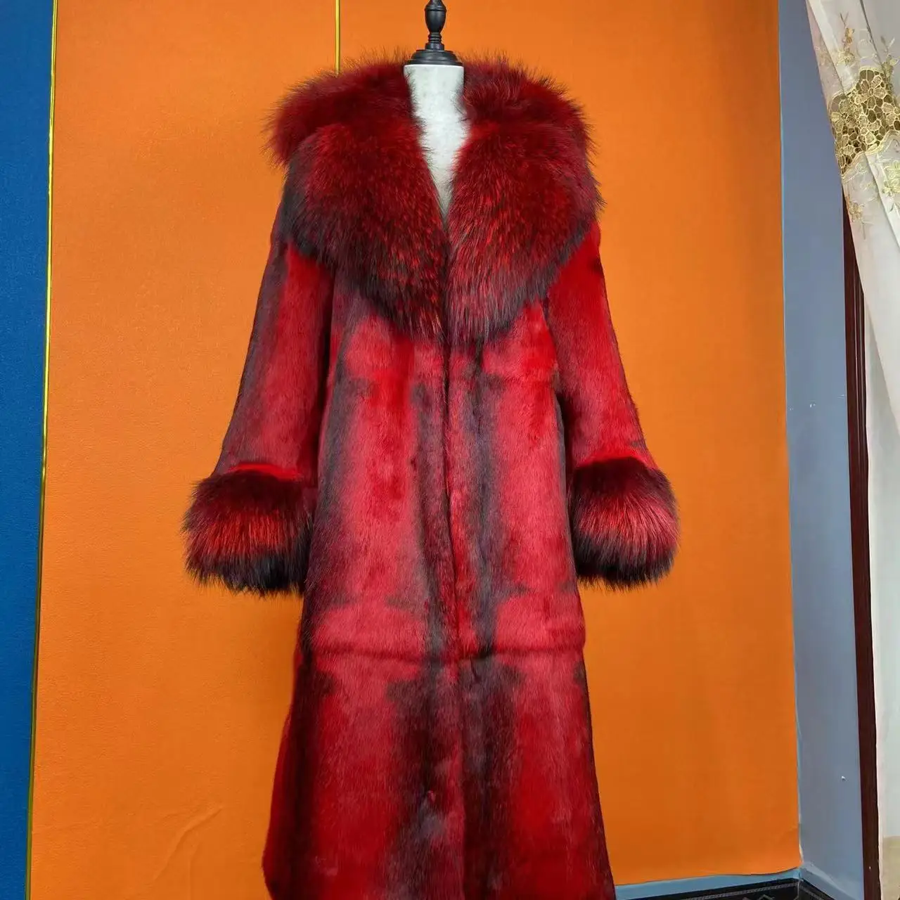 

Модная женская зимняя шуба из натурального меха, лисьий мех, отложный воротник, куртка из натурального кроличьего меха, зимняя шуба из натурального меха, толстая теплая уличная одежда