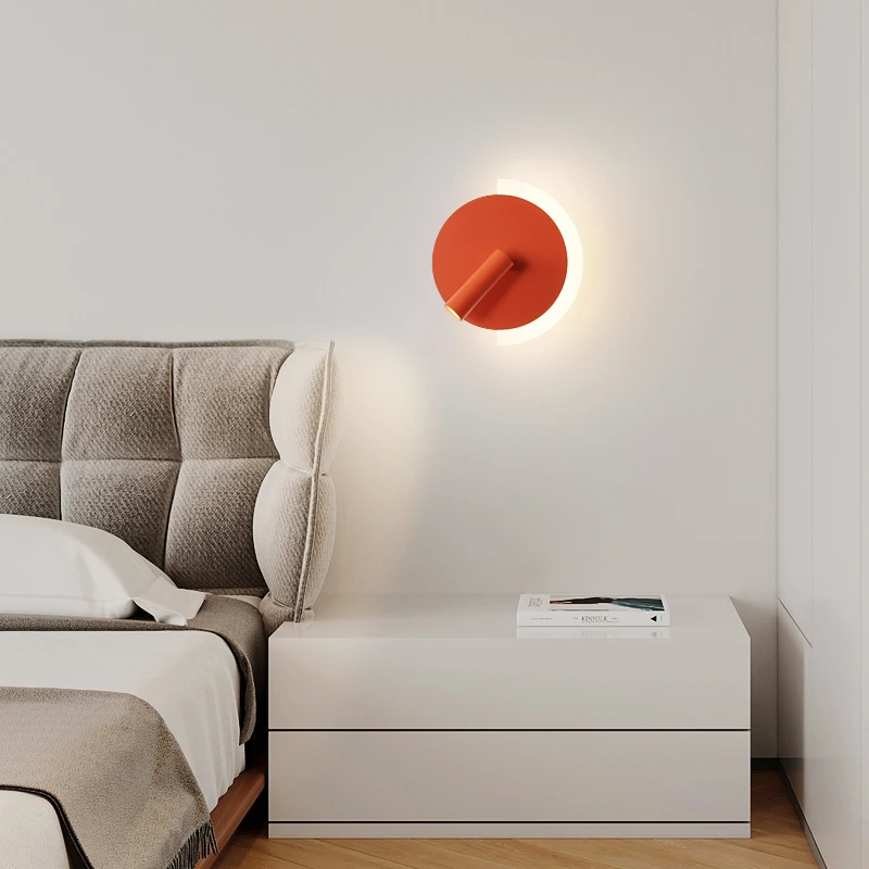 Nordic Led Wall Lamp Spotlight Living Room Bedroom Reading Lighting Sconce Wall Light Stair Lamp Corridor Aisle Decor Lighting