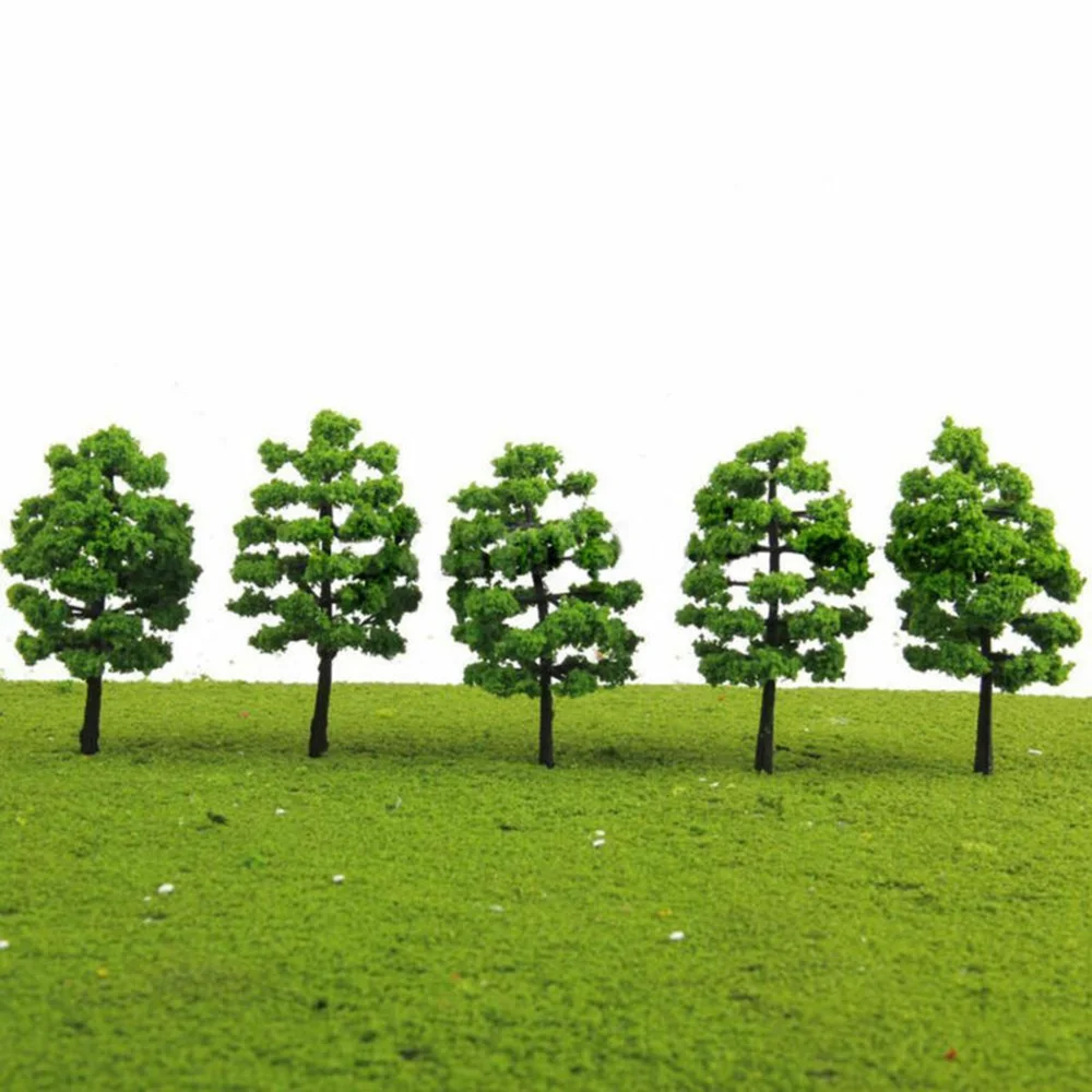20PCS 7CM Model Trees For Train Railroad Diorama Wargame Park Garden Landscape Scenery Railroad Building Decoration