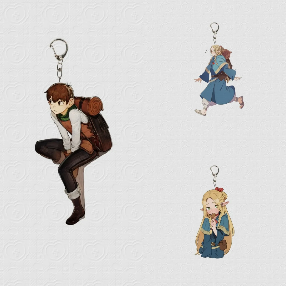 Anime Characters Delicious in Dungeon Standing Acrylic Car Keychain Accessories KawaiiBag Charms Key Ring Fans Christmas Gift