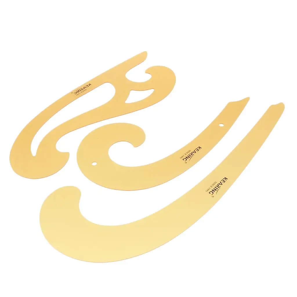 Durable Plastic French Curve Ruler Quilting Measurement Template Set Sewing Ruler for Pattern Drafting Design