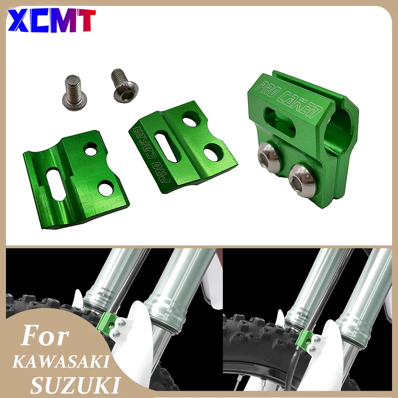 

Motorcycle Aluminum Front Brake Caliper Tubing Clamp Line For Kawasaki Suzuki RM85 RM250 RM125 RMZ250 RMZ450 RMX450Z DRZ400SM