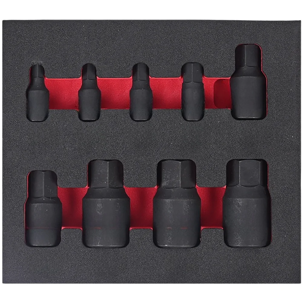 9 10 Piece Socket Bit Set for Pneumatic Tools Compatible with Standard Air Ratchets and Wrenches in Auto Repair