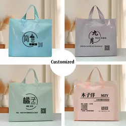 Customizable Plastic Shopping Bag Transparent Packaging Bag For Small Business Portable Gift Bags With Logo